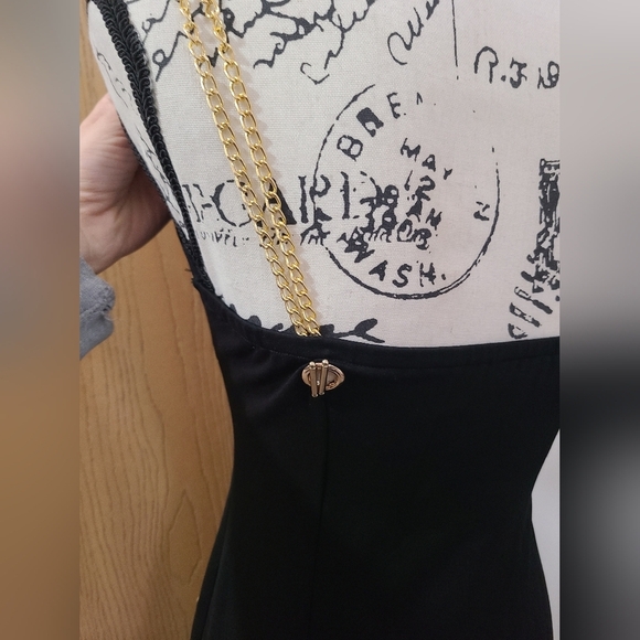 NWOT Grommet Chain Strap Sexy Bodycon Slit Cocktail Formal Party Evening Dress - Picture 7 of 8